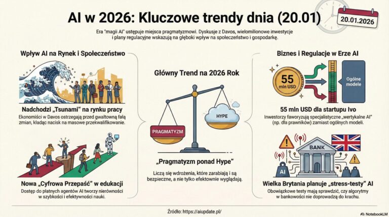 Przegląd AI (20.01): Tsunami na rynku pracy, 55 mln dla prawników i stress-testy banków